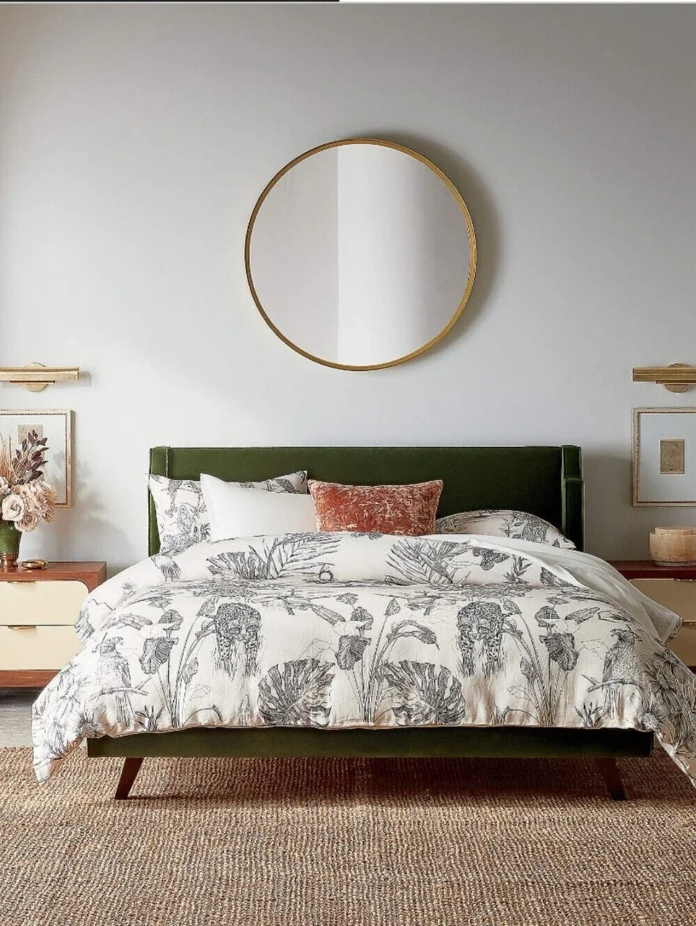 Exclusive Best seller Midnight Jungle Linen King Duvet Cover,$329.00